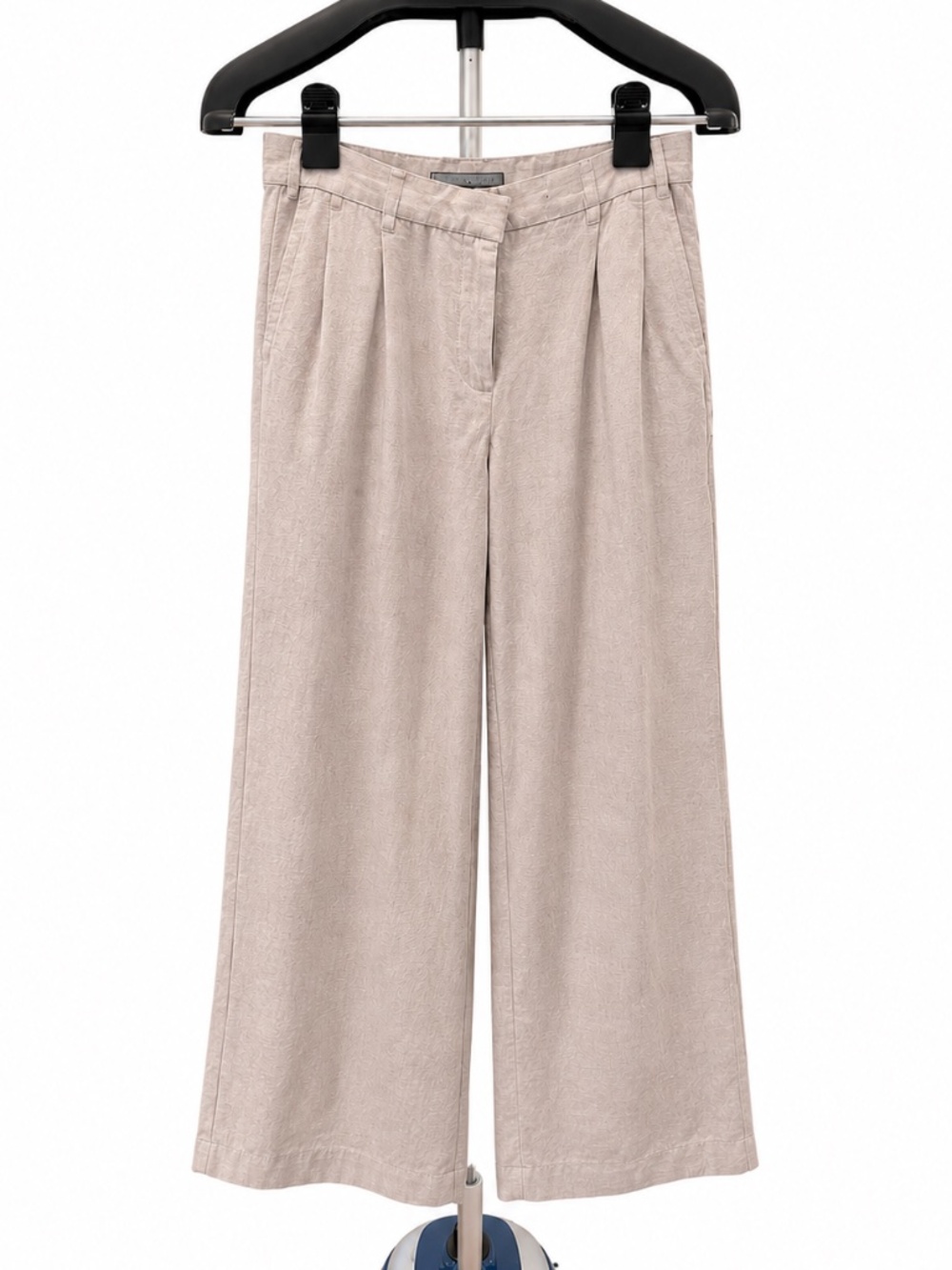 Abercrombie & Fitch Beige Linen Blend Wide Leg Pants | Women’s Medium